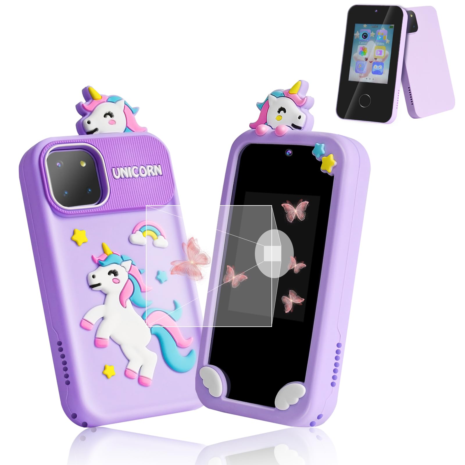 Amazon.com: Purple Unicorn Kids Phone, 2.8